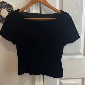 Vintage Square Neck Velvet Top